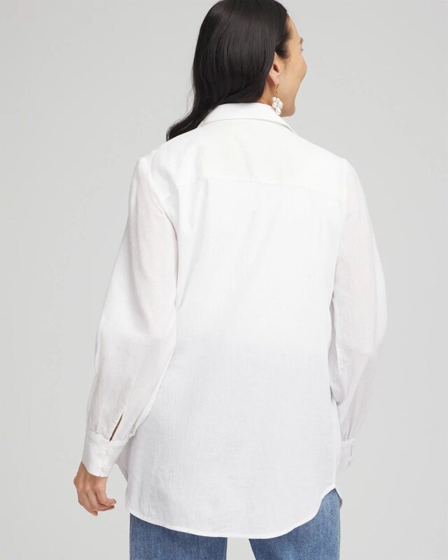 Cotton Voile Collared Tunic - image 3